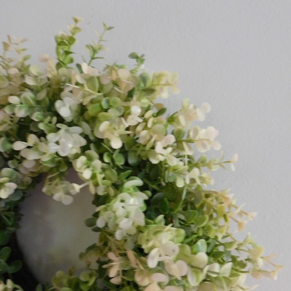 Small Eucaluptus Wreath, Pink and Sage Green, Accent, Home Decor, Romantic